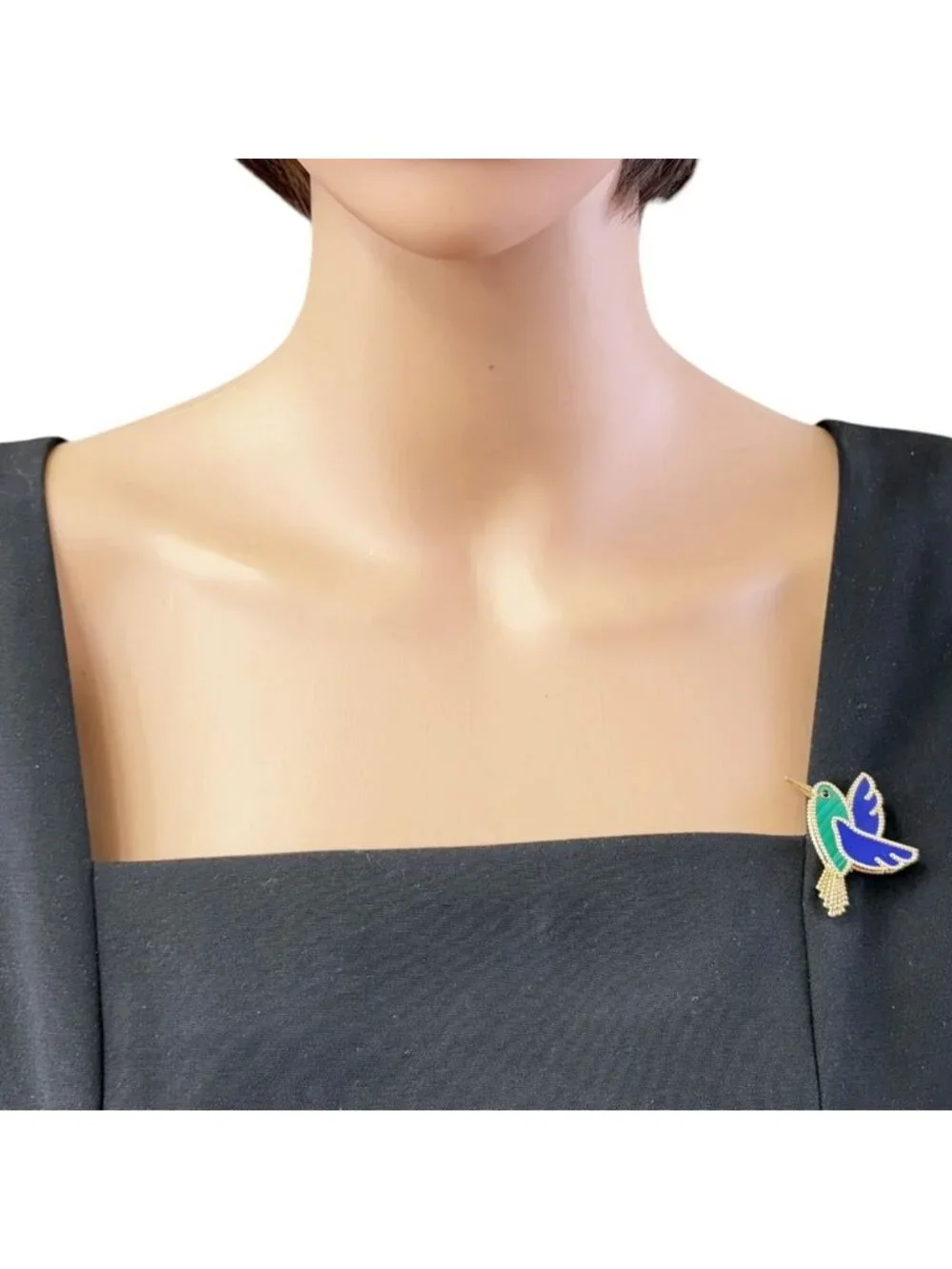 Van Cleef & Arpels 18 Gold Malachite Second Brooch